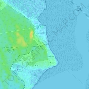 Topografische Karte Le Coureau, Höhe, Relief