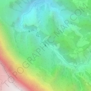 Topografische Karte Cascade des Trois Roches, Höhe, Relief