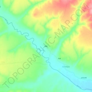 Topografische Karte 亮股, Höhe, Relief