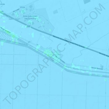 Topografische Karte San Giovanni, Höhe, Relief