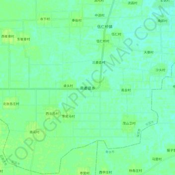 Topografische Karte 南娄底乡, Höhe, Relief