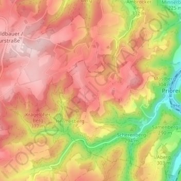 Topografische Karte Kalthausen, Höhe, Relief