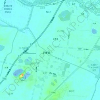 Topografische Karte 桥北, Höhe, Relief