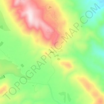 Topografische Karte Atlas, Höhe, Relief