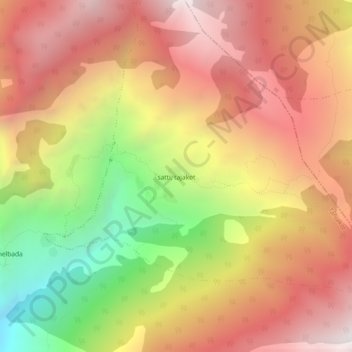 Topografische Karte satti, tajakot, Höhe, Relief