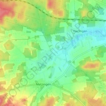 Topografische Karte Tollendorf, Höhe, Relief