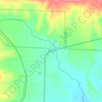 Topografische Karte Acorn, Höhe, Relief