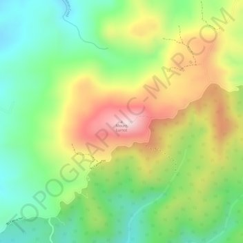 Topografische Karte Mount Lumot, Höhe, Relief