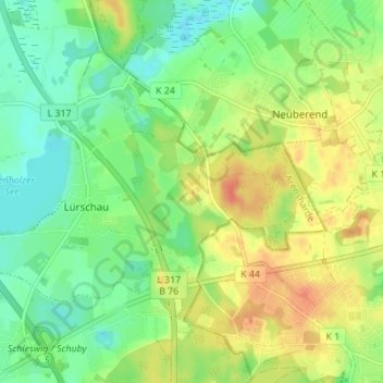 Topografische Karte Falkenberg, Höhe, Relief
