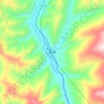 Topografische Karte 青云镇, Höhe, Relief