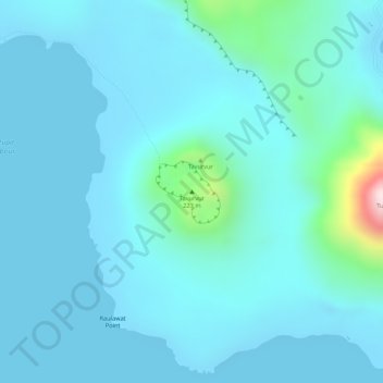 Topografische Karte Tavurvur, Höhe, Relief
