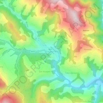 Topografische Karte Arieșeni, Höhe, Relief