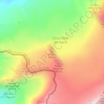 Topografische Karte Vedette, Höhe, Relief