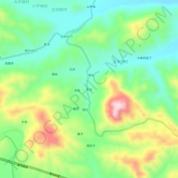Topografische Karte 东台, Höhe, Relief