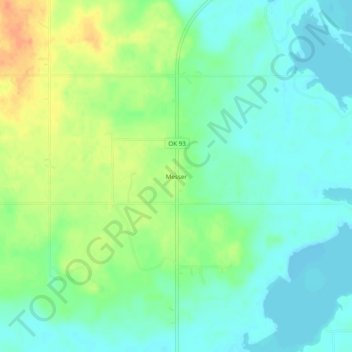 Topografische Karte Messer, Höhe, Relief