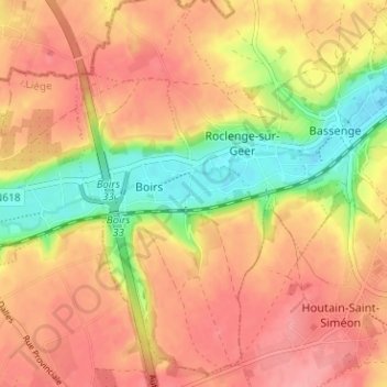 Topografische Karte Once, Höhe, Relief