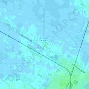 Topografische Karte Langstoft, Höhe, Relief