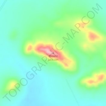 Topografische Karte Mount Jackson, Höhe, Relief