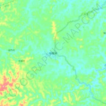 Topografische Karte 柳嘉镇, Höhe, Relief