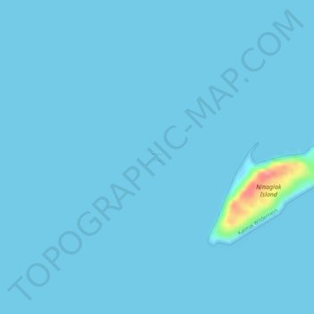 Topografische Karte Hallo Bay, Höhe, Relief