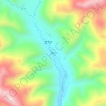 Topografische Karte 乌萨, Höhe, Relief