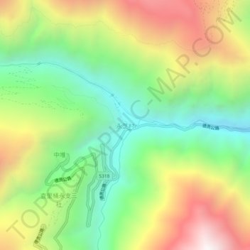 Topografische Karte 永芝村, Höhe, Relief