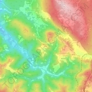 Topografische Karte Cholm, Höhe, Relief