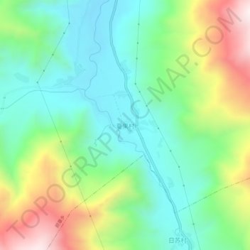 Topografische Karte 夏果村, Höhe, Relief