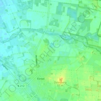 Topografische Karte Haxloh, Höhe, Relief