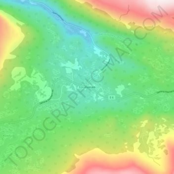 Topografische Karte Fossbakken, Höhe, Relief