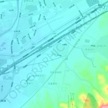 Topografische Karte 宁村, Höhe, Relief