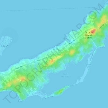 Topografische Karte Grande-Entrée, Höhe, Relief