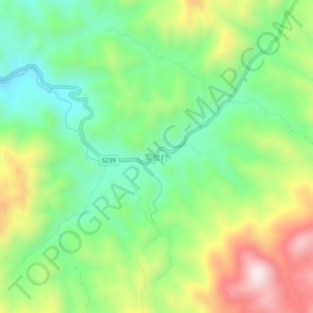 Topografische Karte 军营村, Höhe, Relief