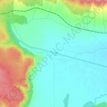 Topografische Karte Westwold, Höhe, Relief