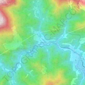 Topografische Karte Krampen, Höhe, Relief