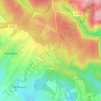 Topografische Karte Sorel, Höhe, Relief