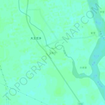 Topografische Karte 王金庄, Höhe, Relief