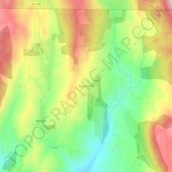 Topografische Karte Sierra Glen, Höhe, Relief