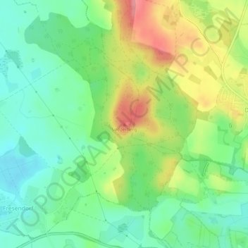 Topografische Karte Strezerberg, Höhe, Relief