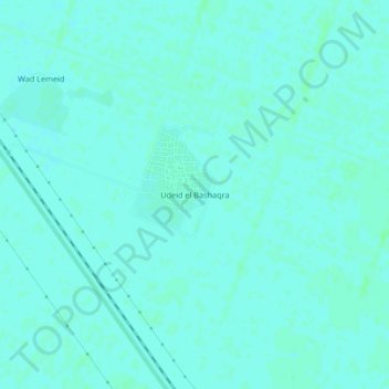 Topografische Karte Udeid el Bashaqra, Höhe, Relief