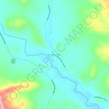 Topografische Karte Nowendoc, Höhe, Relief
