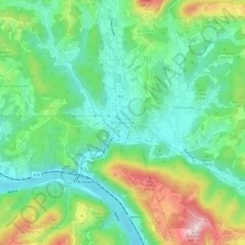 Topografische Karte Reichenburg, Höhe, Relief