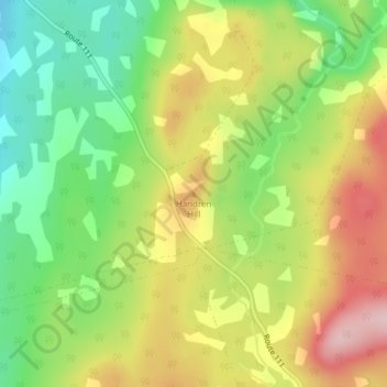 Topografische Karte Handren Hill, Höhe, Relief