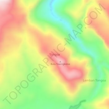 Topografische Karte Tongoa, Höhe, Relief