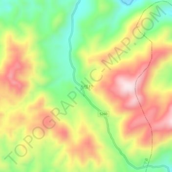 Topografische Karte 大径村, Höhe, Relief