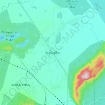 Topografische Karte Manuguru, Höhe, Relief