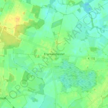 Topografische Karte Frankenbostel, Höhe, Relief