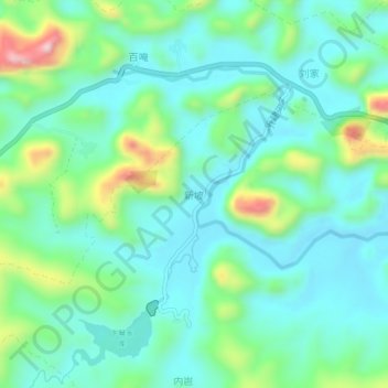 Topografische Karte 新坡, Höhe, Relief