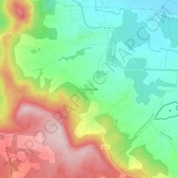 Topografische Karte Saint-Canadet, Höhe, Relief