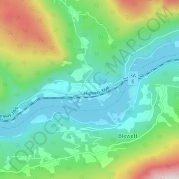 Topografische Karte Taghum, Höhe, Relief